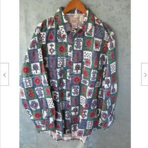 Used Jeans Brand Men's Shirt Size Large Tribal Print Indie NOS NWT
